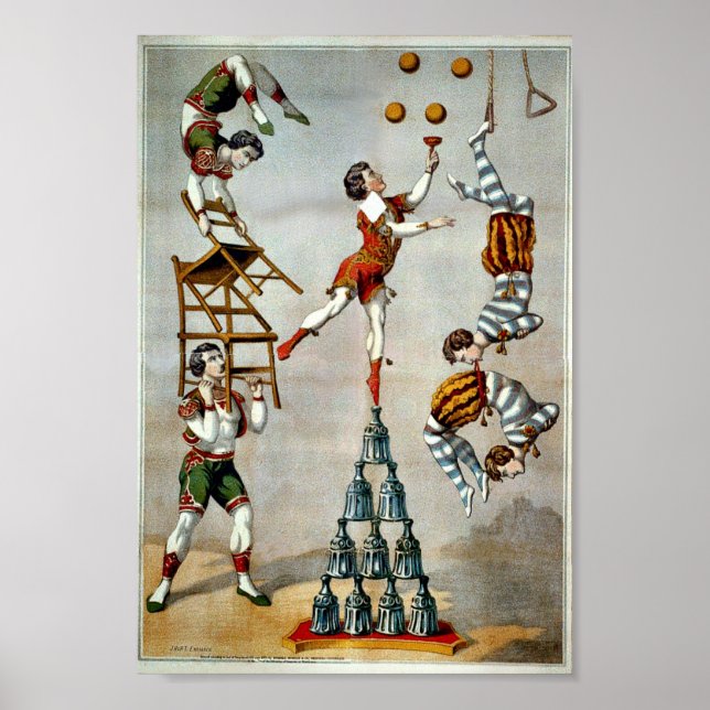 Póster Acrobacia Acrótica Poster de circo ventilado (Frente)