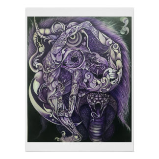 Póster Acrobacia en el bosque nacional