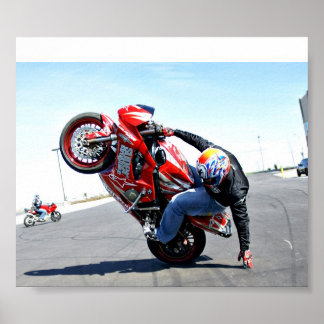 Póster Acrobacia en motocicleta