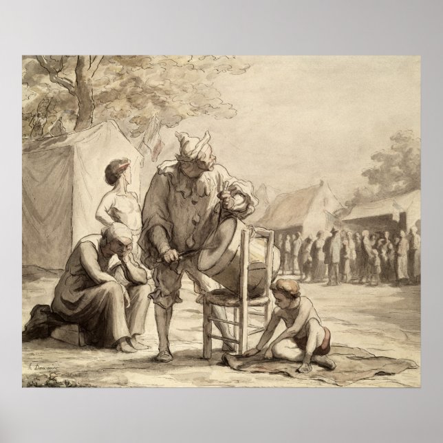Póster Acróbatas en la Feria c.1865-69 (Frente)