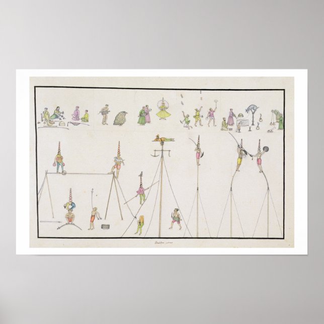 Póster Acróbatas, Jugadores, Implantadores, Artistas para (Frente)