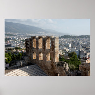Póster Acropolis Ancient ruins overlooking Athens
