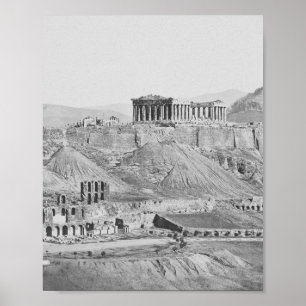Póster Acrópolis De Atenas Grecia 1865