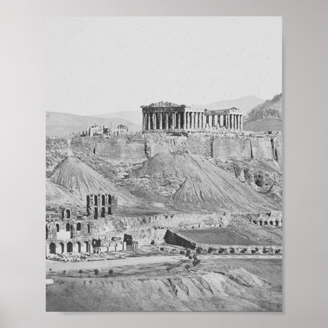 Póster Acrópolis De Atenas Grecia 1865 (Frente)