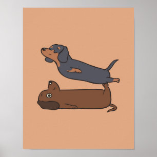 Póster Acroyoga Dachshund Dachshund Lover Gift