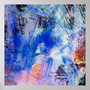 Póster acrylic raster texture different multicolored mono