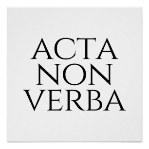 Póster Acta Non Verba
