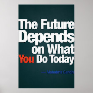 Póster Action, - Gandhi (Large Template, editable)