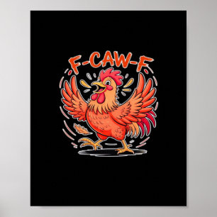 Póster Actitud Clásica Retro F-Caw-F