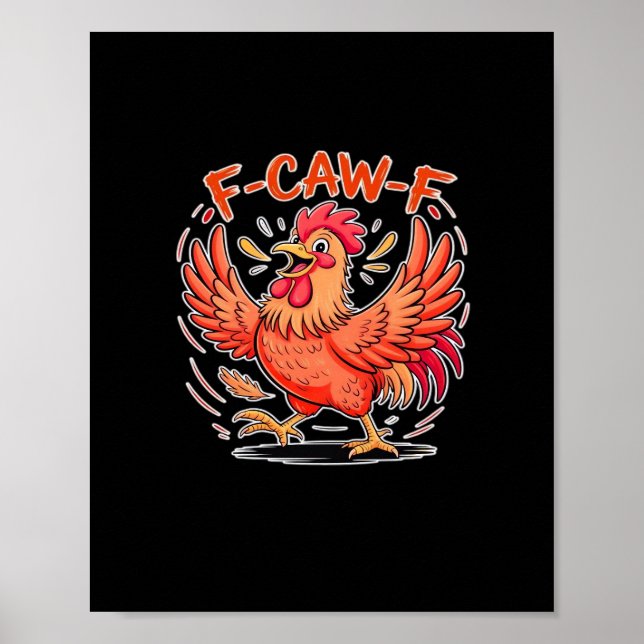 Póster Actitud Clásica Retro F-Caw-F (Frente)