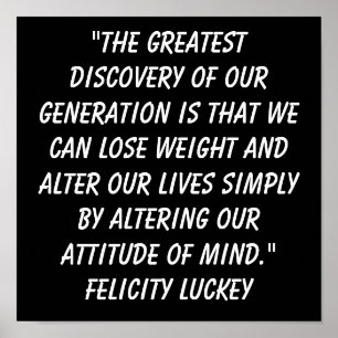 Póster Actitud de pérdida de peso 1