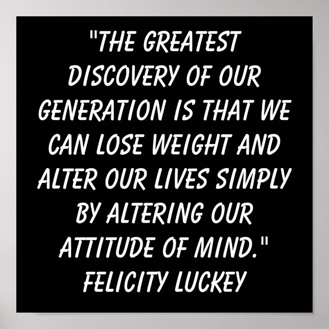 Póster Actitud de pérdida de peso 1 (Frente)