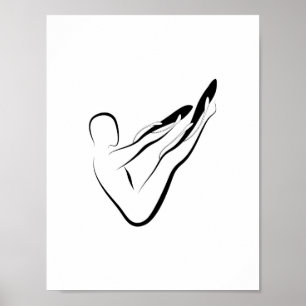 Póster Actitud de Pilates del eje de balancín de la