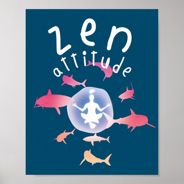 Póster Actitud de Zen (Frente)