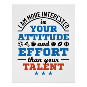 Póster Actitud del entrenador de educación física del pro
