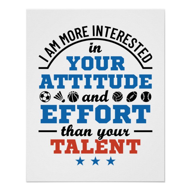 Póster Actitud del entrenador de educación física del pro (Anverso)