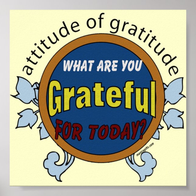 Póster Actitud del Poster Gratitude (Frente)