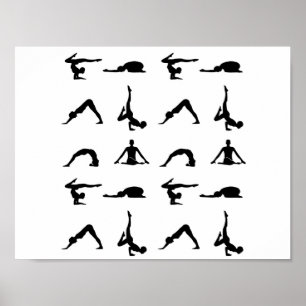 Póster Actitudes de la yoga