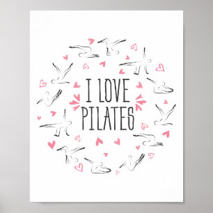 Póster Actitudes de Pilates en forma de un círculo