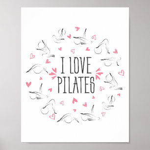 Póster Actitudes de Pilates en forma de un círculo