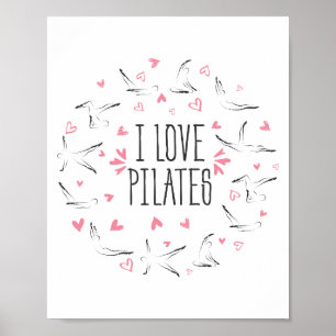 Póster Actitudes de Pilates en forma de un círculo