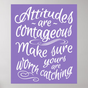 Póster ACTITUDES personalizado poster motivacional de col
