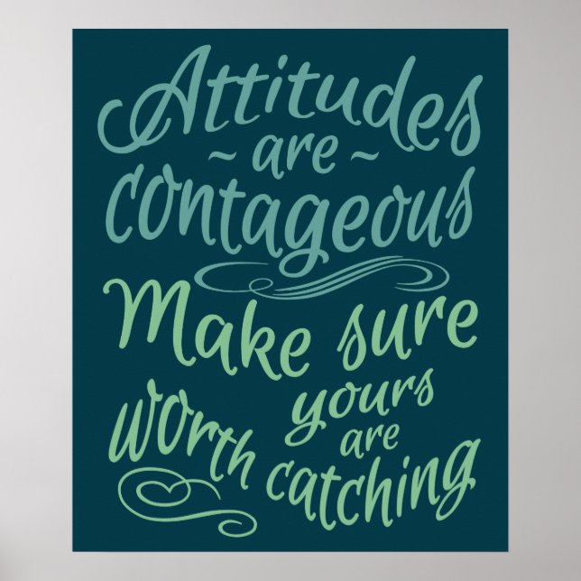Póster ACTITUDES poster motivacional (Frente)