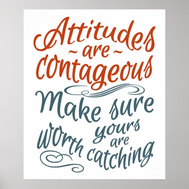 Póster ACTITUDES poster motivacional (Frente)