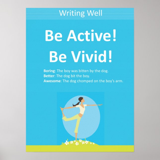 Póster ¡Activa! Poster de escritura educativa (Frente)