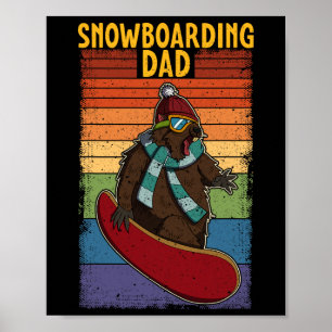 Póster Actividad competitiva del Snowboard Skip Snowboard
