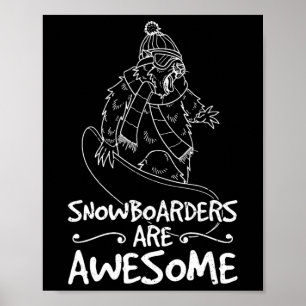 Póster Actividad competitiva del Snowboard Skip Snowboard
