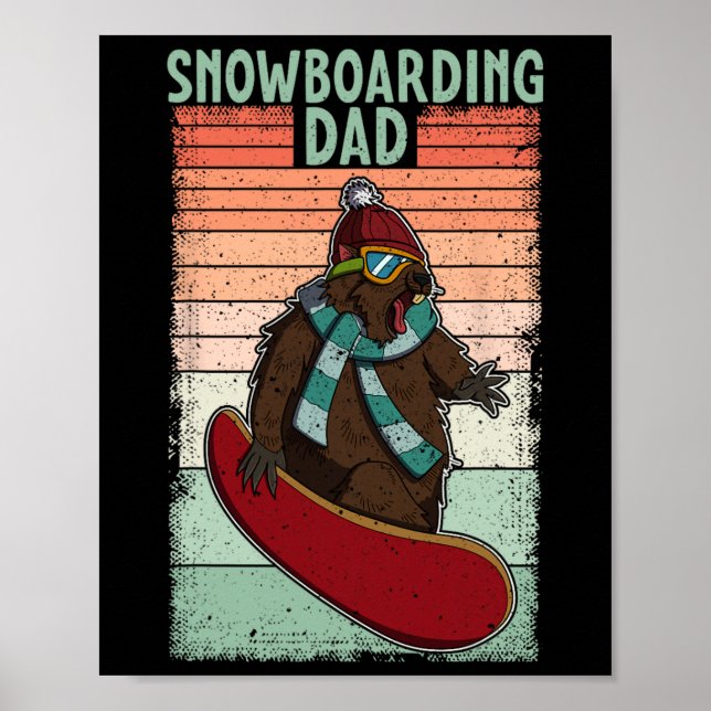 Póster Actividad competitiva del Snowboard Skip Snowboard (Frente)