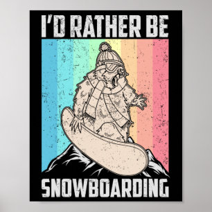 Póster Actividad competitiva del Snowboard Skip Snowboard