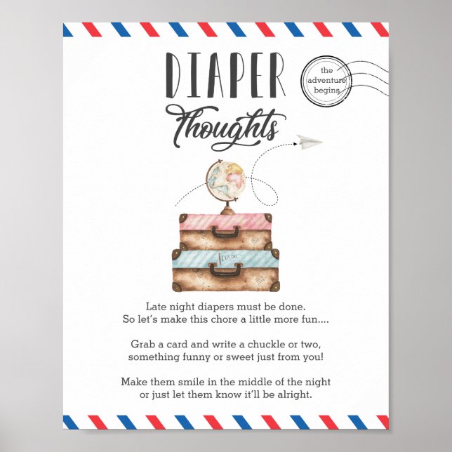 Póster Actividad de Baby Shower de The Late Night Diaper  (Frente)