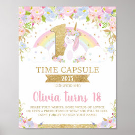 Póster Actividad de la cápsula del primer cumpleaños de u