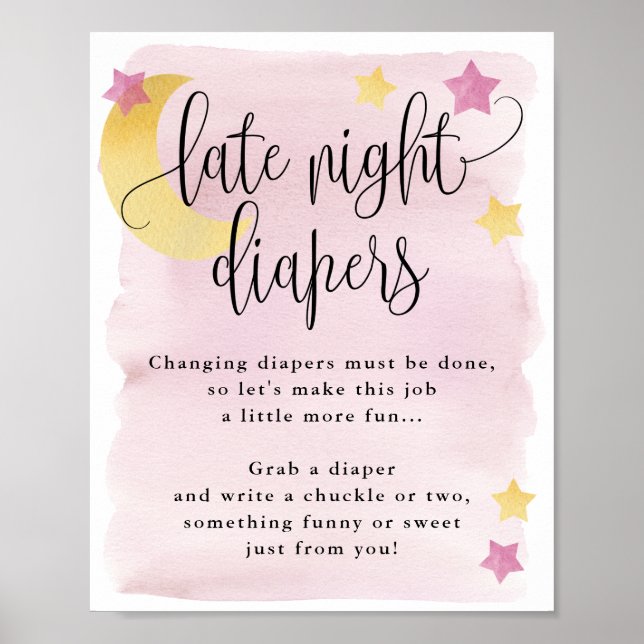 Póster Actividad de los pañales nocturnos rosados por la  (Frente)