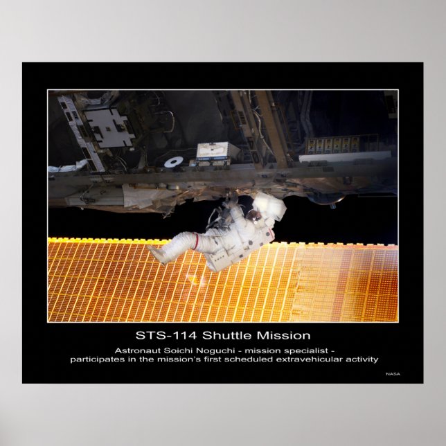 Póster Actividad Extravehicular del Astronauta Soichi Nog (Frente)