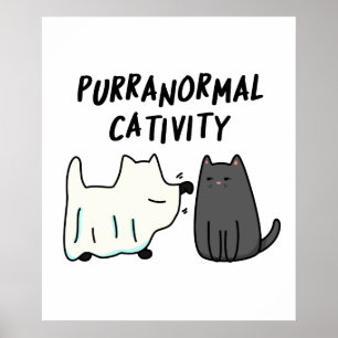 Póster Actividad Purranormal Divertida Broma de Halloween