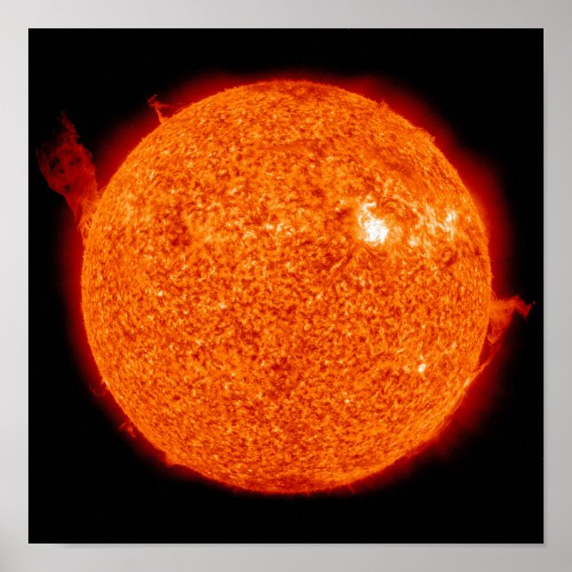 Póster Actividad solar al sol (Frente)