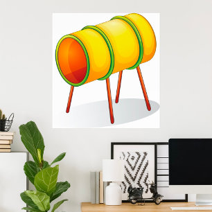 Póster Actividades de los niños en el túnel de recreo