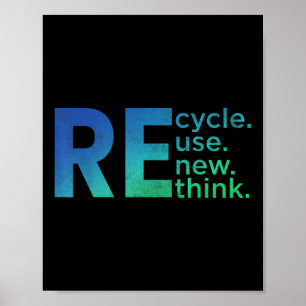 Póster Activismo ambiental infantil - Reciclar Reutilizar