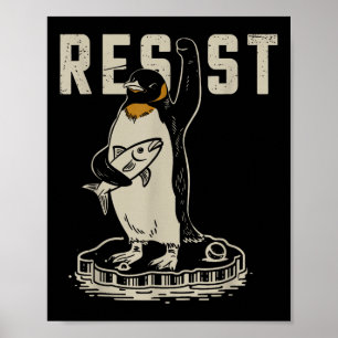 Póster Activismo Pingüino Resista - Graciosa Ley Resista 