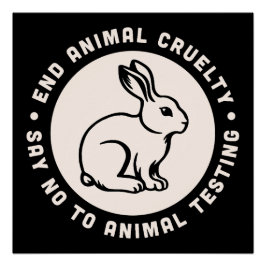 Póster Activista de derechos de los animales cita cruelda