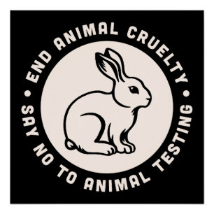Póster Activista de derechos de los animales cita cruelda