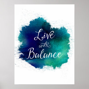 Póster Activo con Poster de Tipografía de Equilibrio