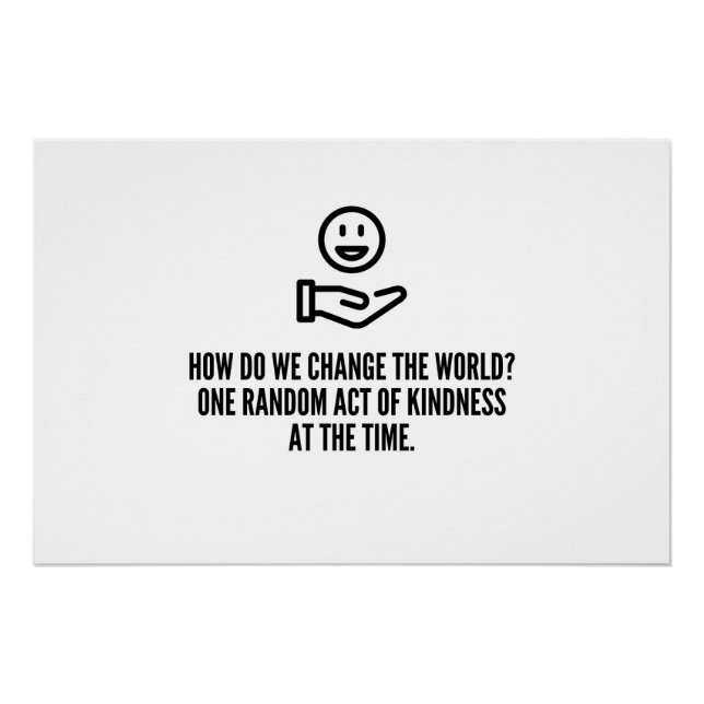 Póster Acto aleatorio de bondad (Anverso)