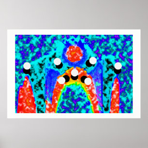 Póster Acto cósmico en el espacio ultraterrestre