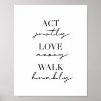 Acto de amor justo Mercy Walk humbly