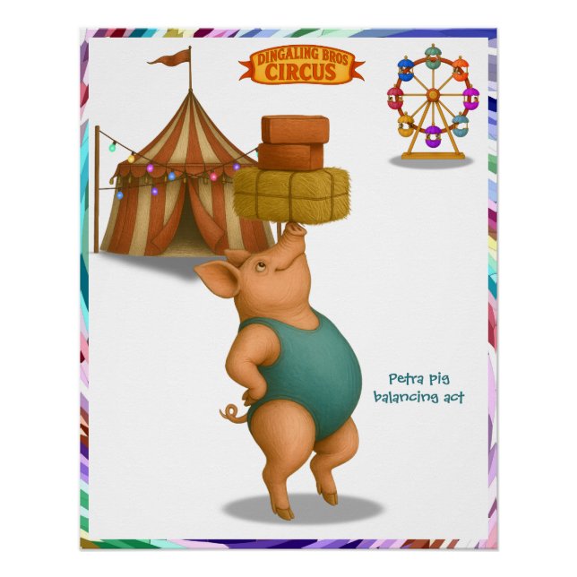 Póster Acto de equilibrio de Petra la cerda (Anverso)
