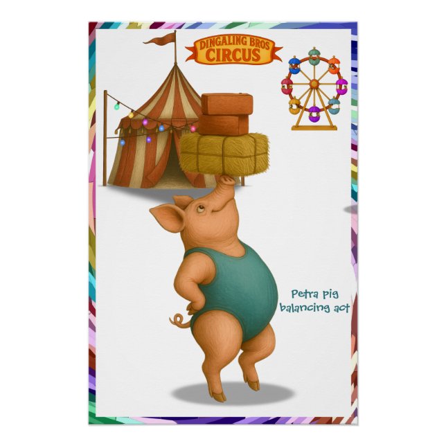 Póster Acto de equilibrio de Petra la cerda (Anverso)
